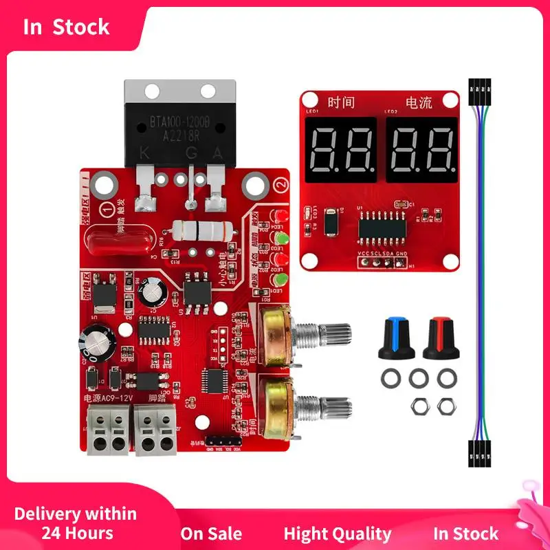 

Spot Welder Module 40A 100A Spot Welding Machine Control Board Adjust Time Current Transformer Controller Panel Dropship