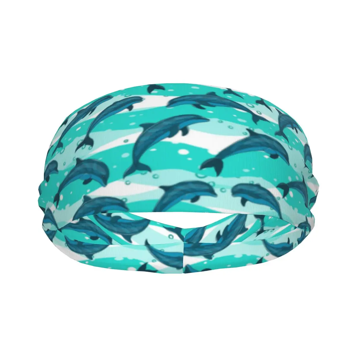 

Headband Jumping Dolphins On Green Wave Headwrap Hairband for Tennis Gym Fitness Headwear Hair Accessories