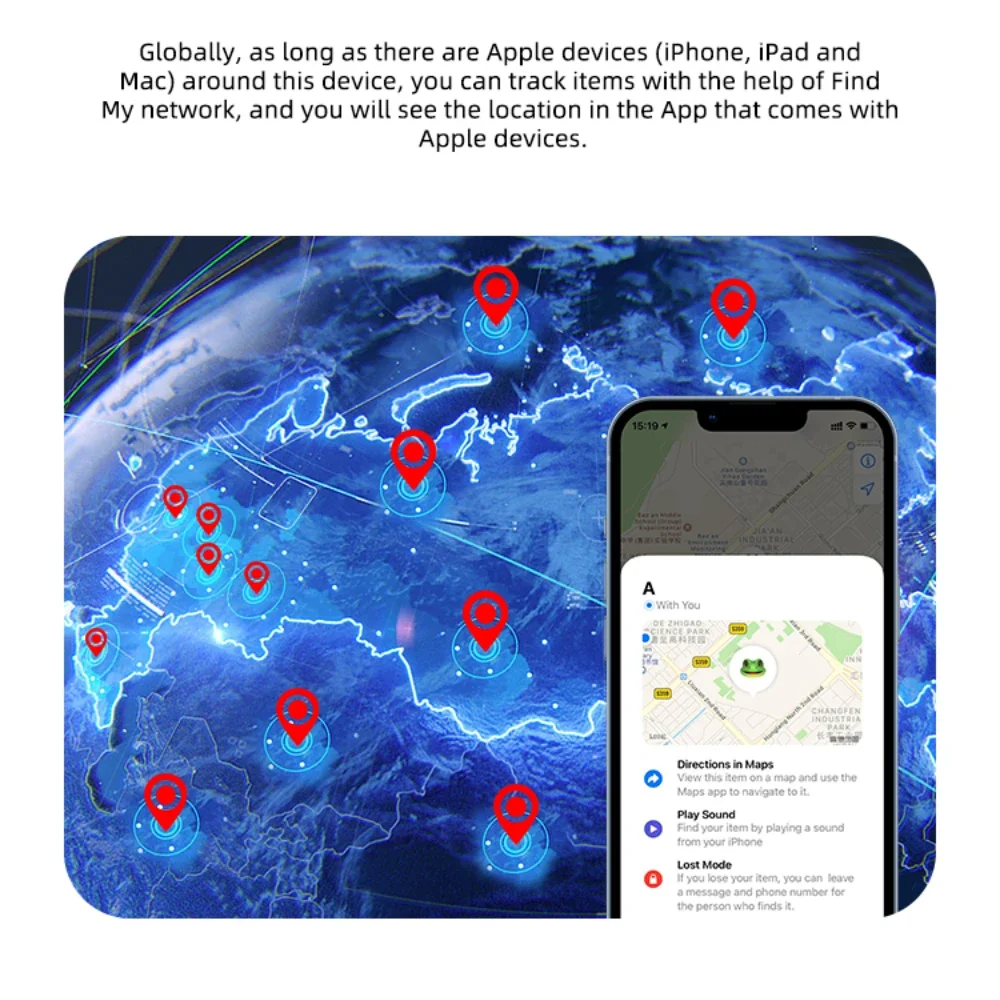 Фото Сменный локатор для IPhone, 4 шт., умный Bluetooth GPS-трекер с рейтингом MFI, работающий с устройством напоминания о потере приложении №4