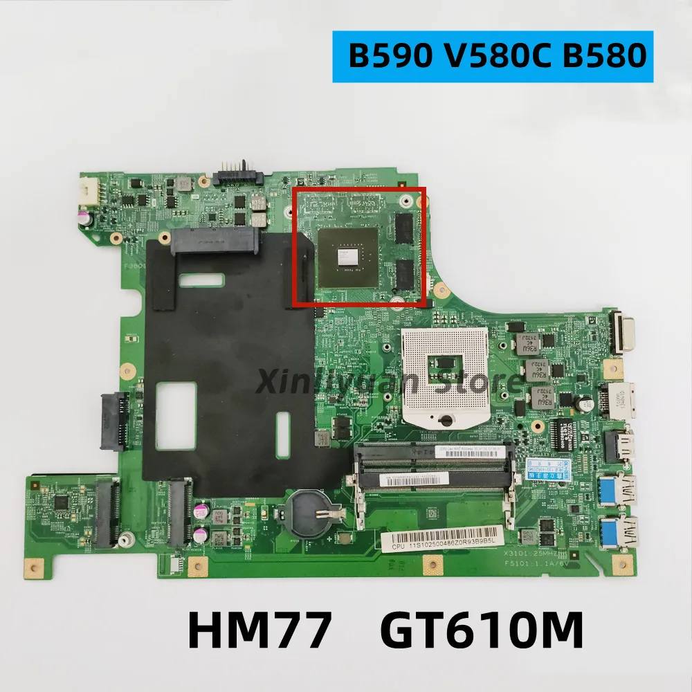 

FOR Lenovo IdeaPad B590 V580C B580 Laptop Motherboard with GT610M 1GB HM76 HM77 100% Test Working