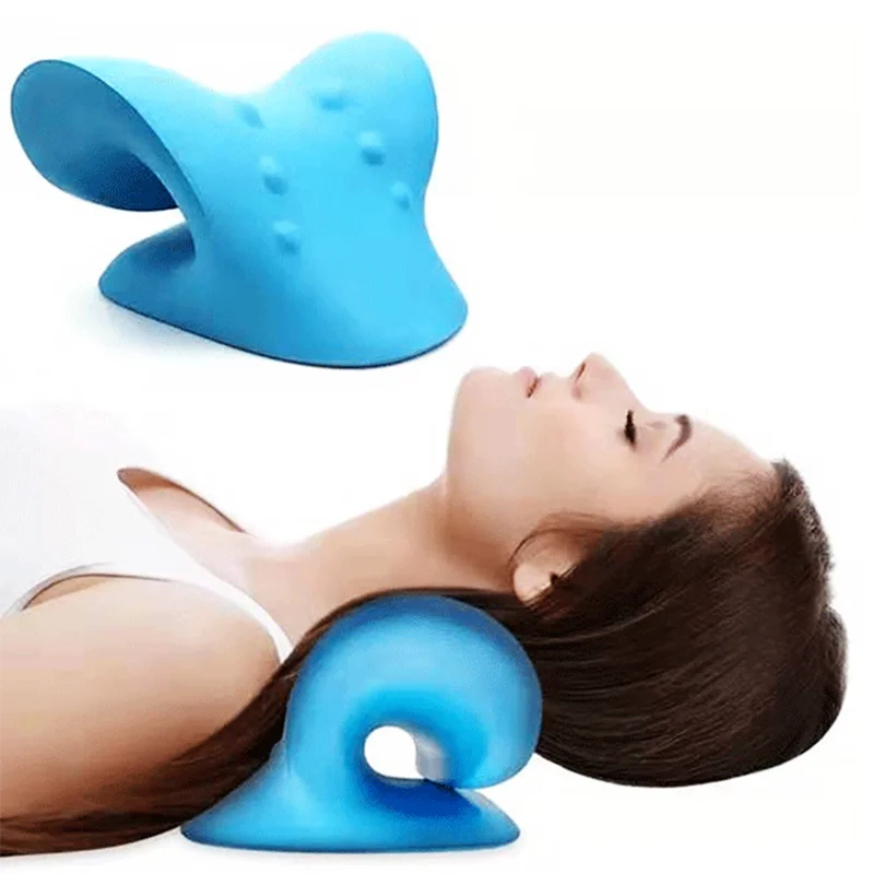 

Neck Shoulder Stretch Relaxer Cervical Chiropractic Traction Device Massage Pillow for Pain Relief Cervical Spine Alignment