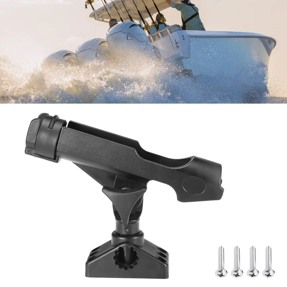 

ABS Adjustable Boat Fishing Rod Rack Holder Device Pole Kayak Support Fixer Fix Pole Rotatable Mount Inflatable Accessories