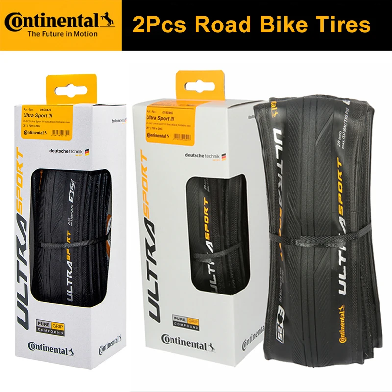 

2PC Continental Ultra Sport III Road Bicycle Tire 700×23C/25C/28C Foldable Road Bike Tyre Durable Gravel Bicycle Tire 1PC