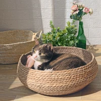 pet bed cat accessories dog beds house 100 handmade bamboo weaving kennel sofa four season cozy nest bag drop shipping cw349
