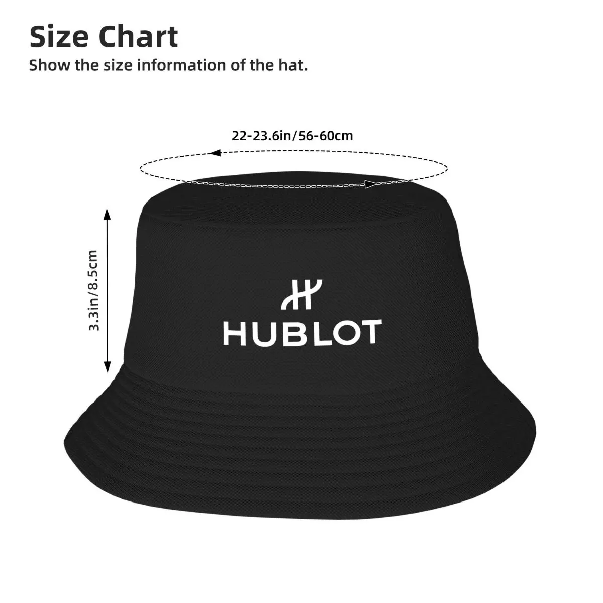 Мужская и женская шляпа с принтом рыбака для улицы H-Hublot от солнца Двусторонняя