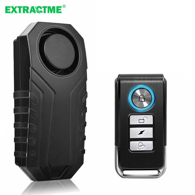 Extractme motorcycle burglar alarm with remote control 113db wireless waterproof car electric bicycle security anti lost alarm