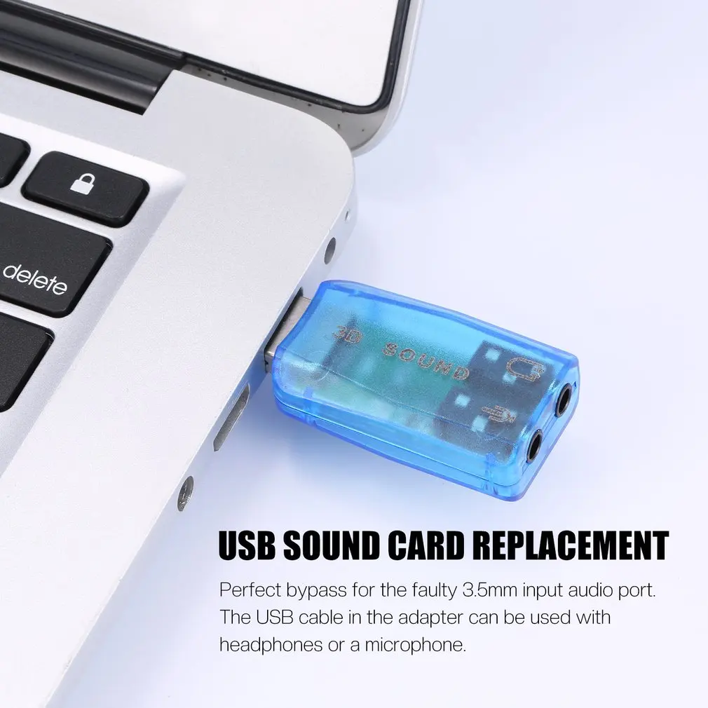 Лидер продаж новая акция 3D Аудио карта USB 1 адаптер для микрофона/динамика
