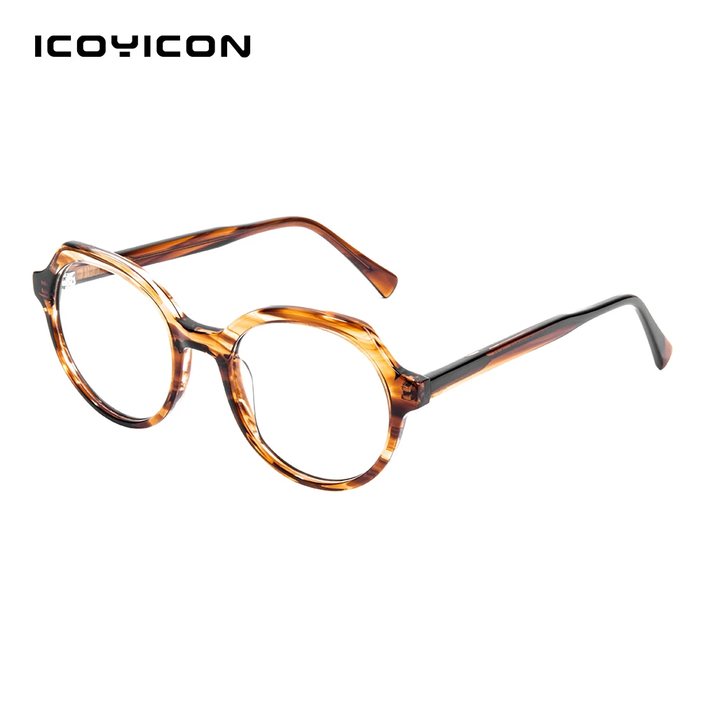 Круглые винтажные ацетатные оправы для очков мужчин и женщин ретро очки с полным