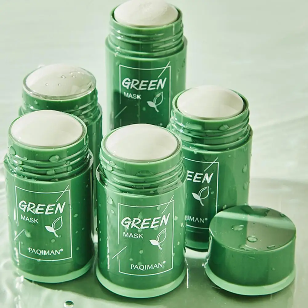 

Green Tea Cleansing Stick Mask Remove Blackheads Acne Deep Cleansing Purifying Clay Mask Oil Control Solid Mask Moisturizing
