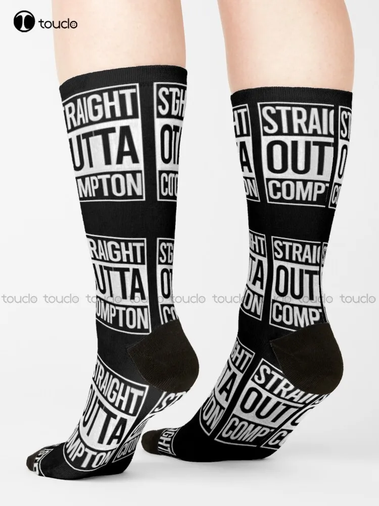 

Straight Outta Compton Ice Cube Eazy E Dr Dre Socks Basketball Socks Funny Art Harajuku Streetwear Colorful Cartoon Socks Girls