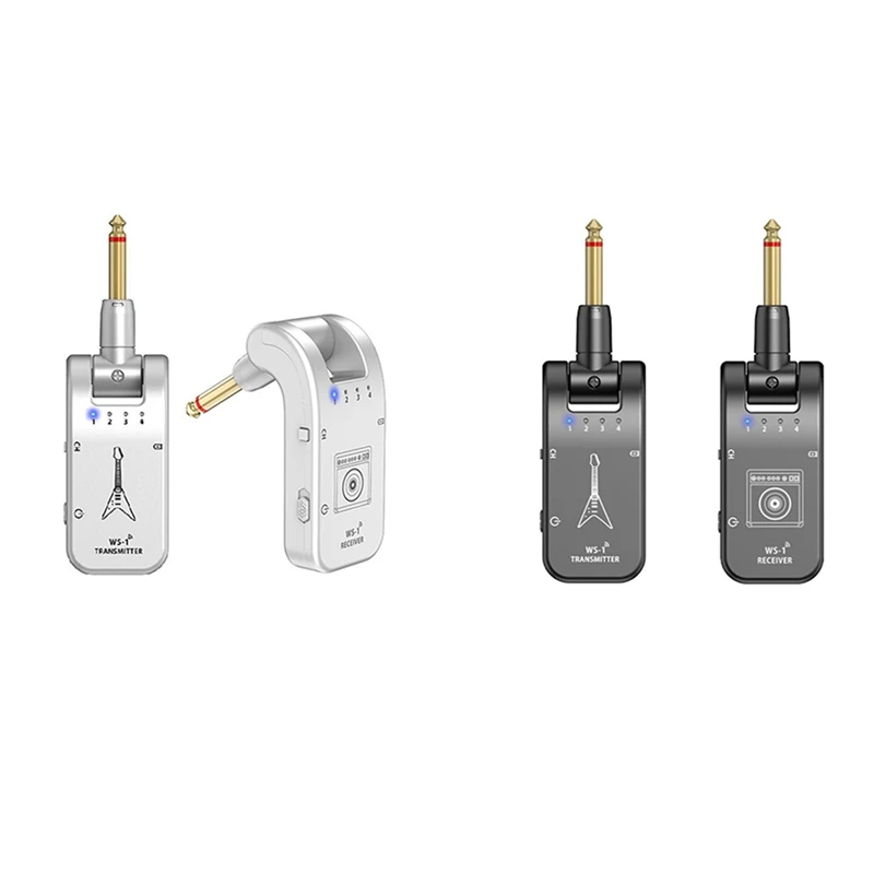 

WS1 2.4G Wireless Guitar System Transmitter Receiver 4 Channels 2.4G Guitar Wireless System For Electric Guitar