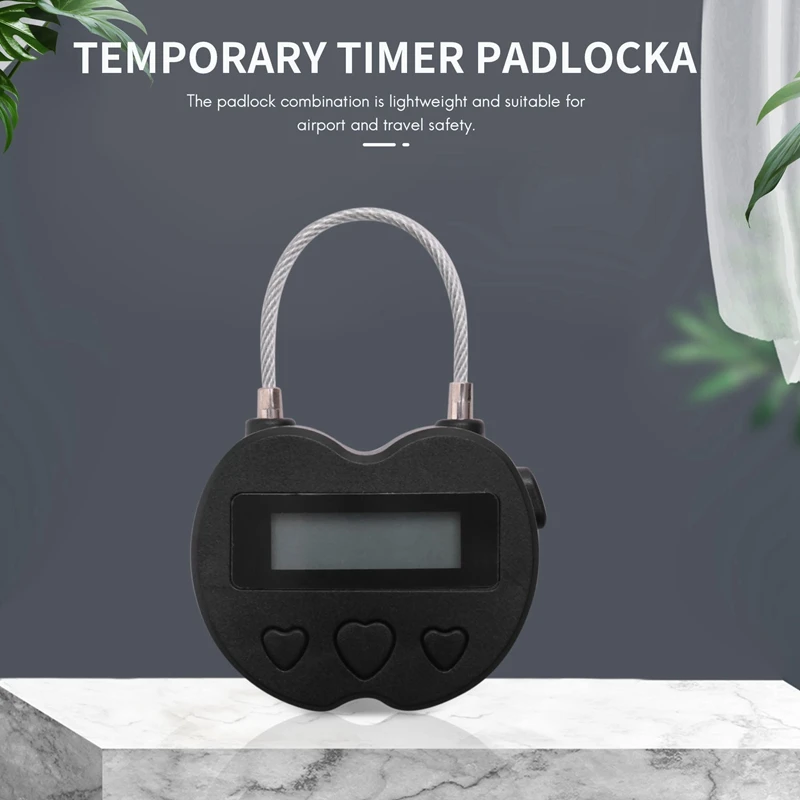 Фото Интеллектуальный таймер с ЖК-дисплеем, таймер с USB-зарядкой, Временный таймер с замком для путешествий, электронный таймер №2