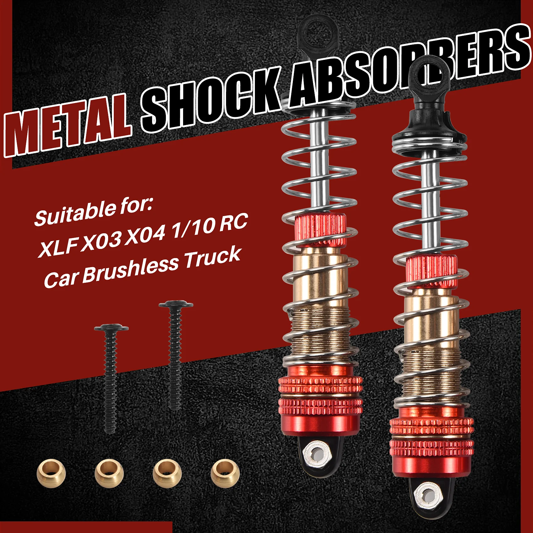 2 шт. металлические амортизаторы демпфер для XLF X03 X04 X-03 X-04 1/10 RC автомобиль грузовик