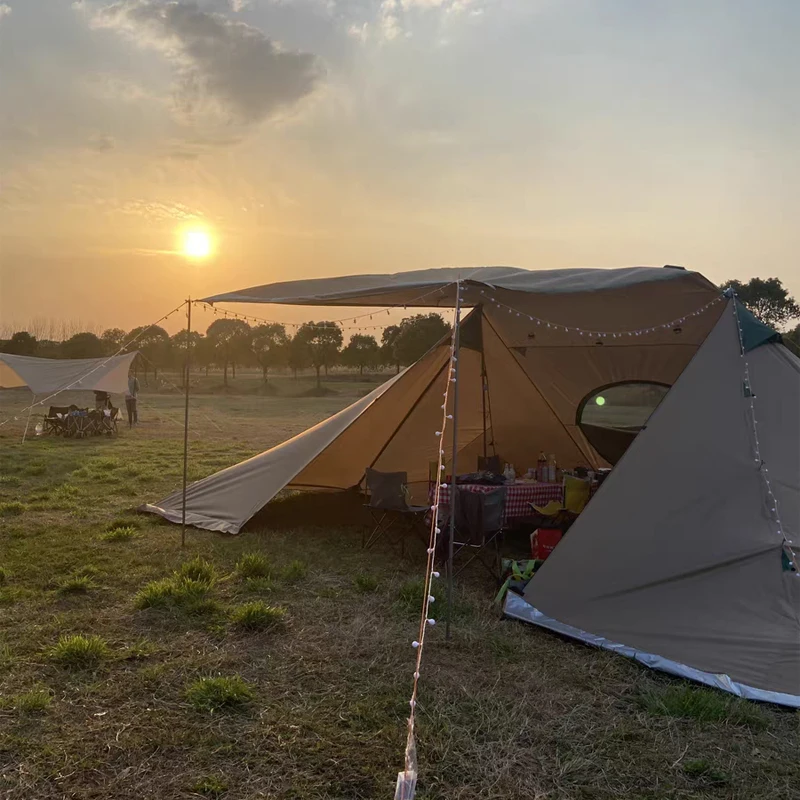 Уличный супербольшой навес 6*7 м двойной пик однослойный тент палатка для