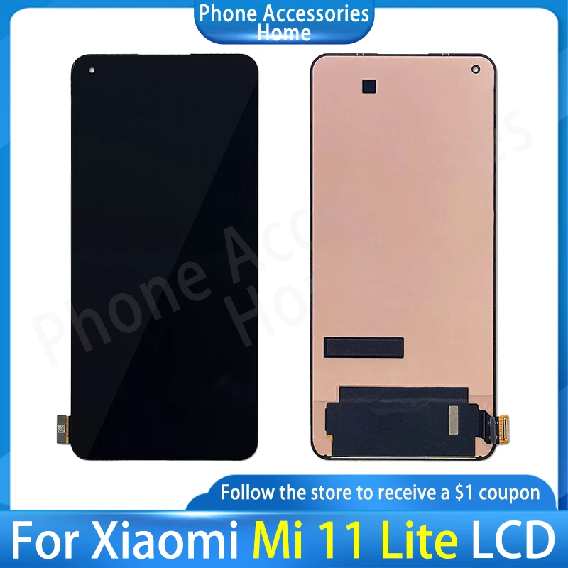 

6.55" For Xiaomi Mi 11 lite LCD Display Touch Panel Assembly Digitizer Mi11 Lite LCD M2101K9AG lcd For Xiaomi mi 11 lite Display