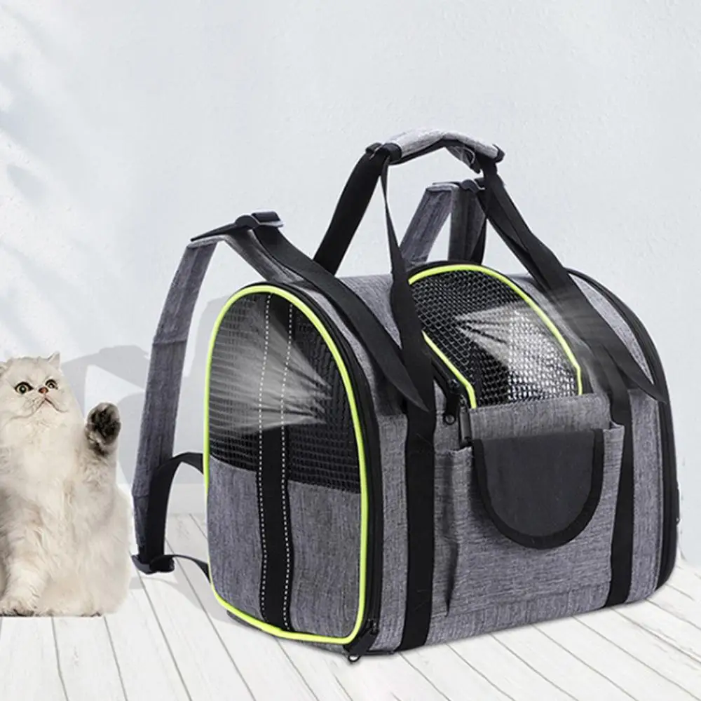 

Воздухопроницаемый портативный складной рюкзак-переноска для кошек и собак, уличная дорожная сумка для домашних животных