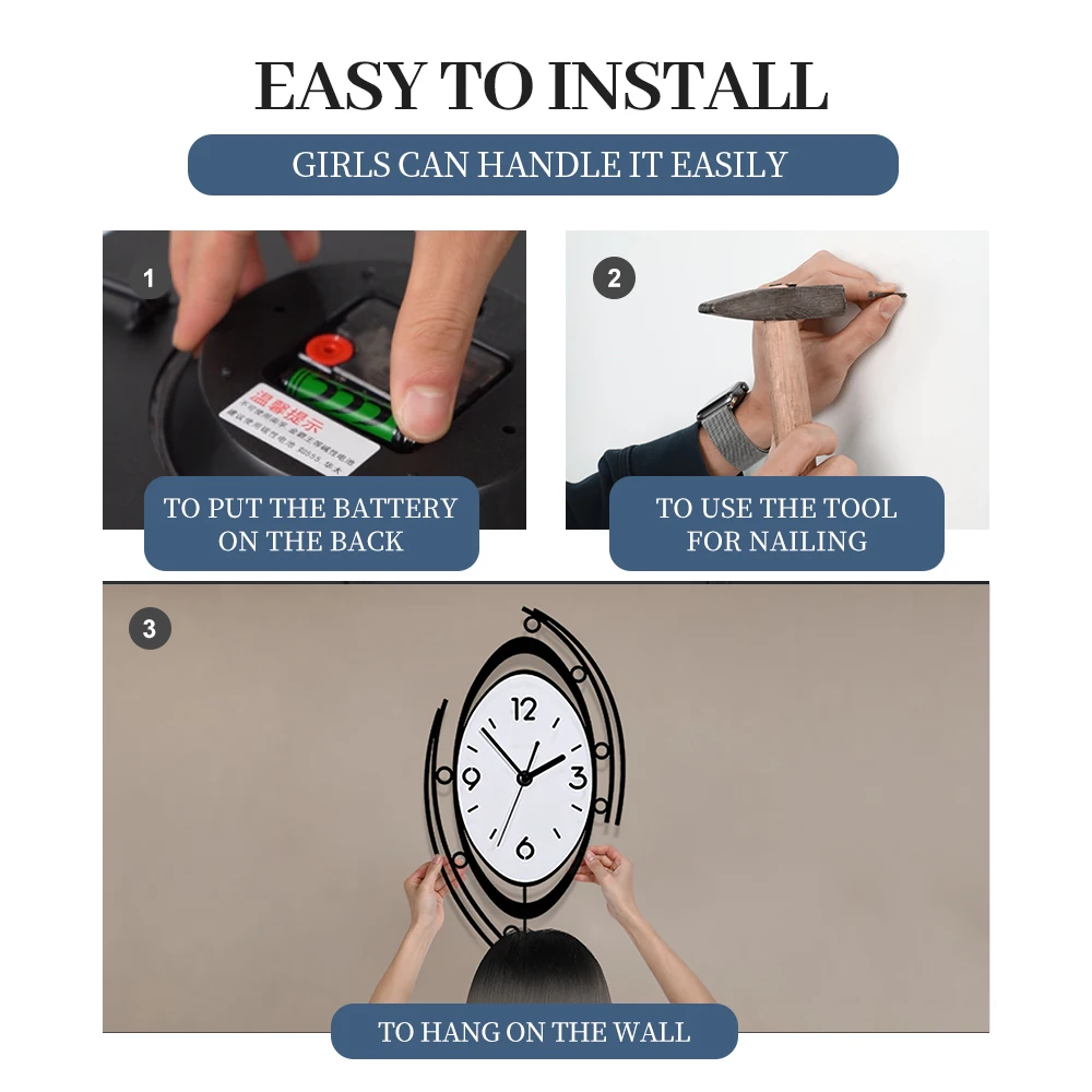 meisd decorative wall clock pendulum modern design wall watch decoration home quartz creative living room horloge free shipping free global shipping