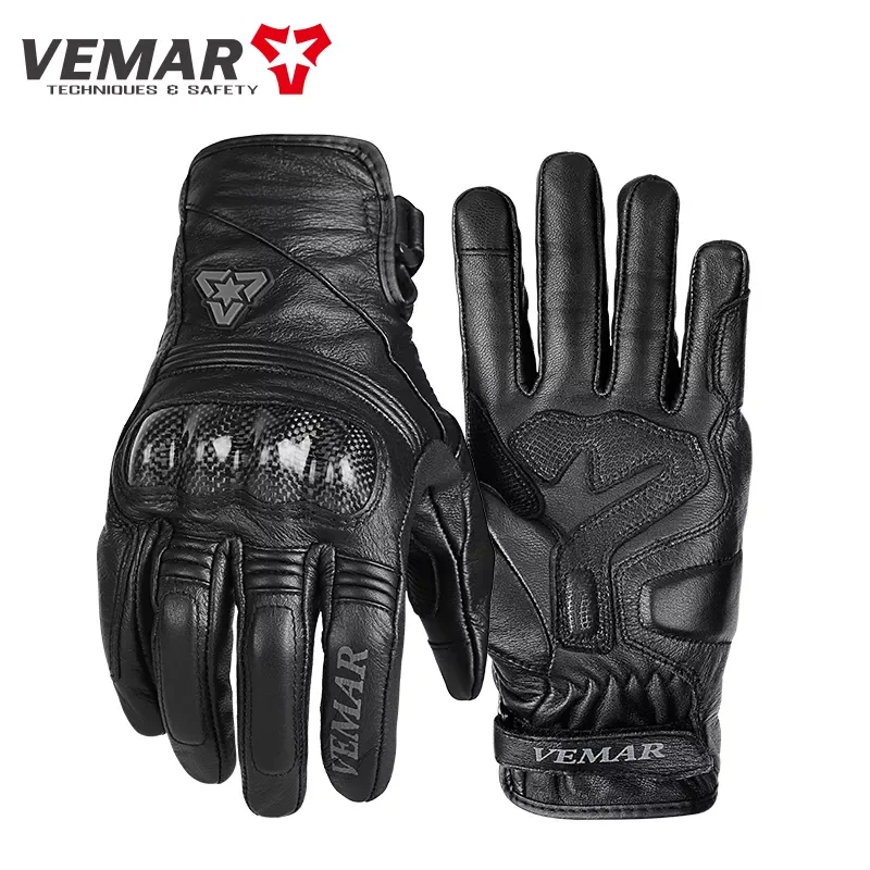 

Vemar VE-302 Motorcycle Gloves Men Women Gift Four Season Guantes Moto Biker Motocross Street Motorbike Racing Glove