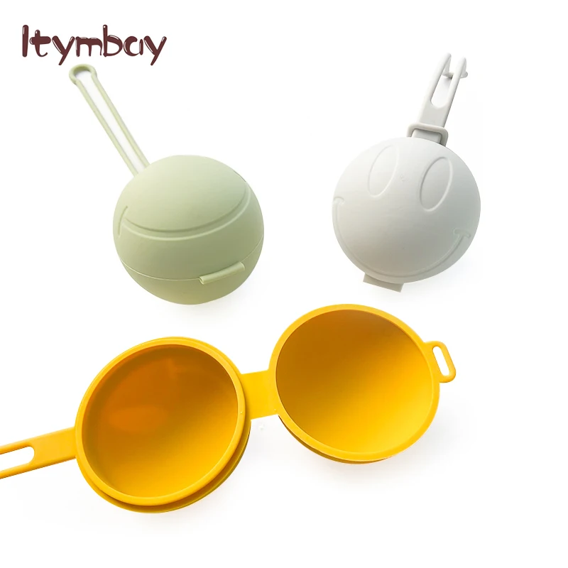 

BPA Free Food Grade Silicone Baby Pacifier Holder Infant Portable Soother Nipple Storage Box Zipper-Free Dummy Pacifier Case