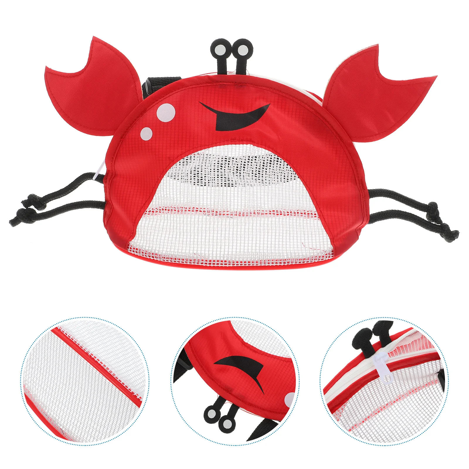 

Tote Purse Zipper Crab Beach Bag Shell Bags Kids Small Mesh Collecting Toy Fabric Child