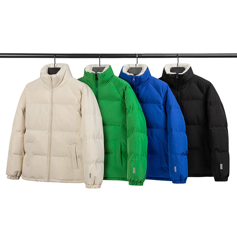 Cotton Coat Men's 2022 Autumn and Winter New Fashion Brand Thickened Oversize Versatile Warm Cotton Coat Couples' Cashmere Coat
