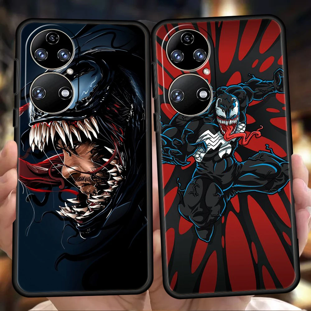 

Superhero Venom Phone Case for Huawei P20 P30 P50 Pro P20 P30 P40 Lite Y6 Y7 Y9 Y7A Y6P Y9S 2019 P Smart Z 2021 Soft Cover