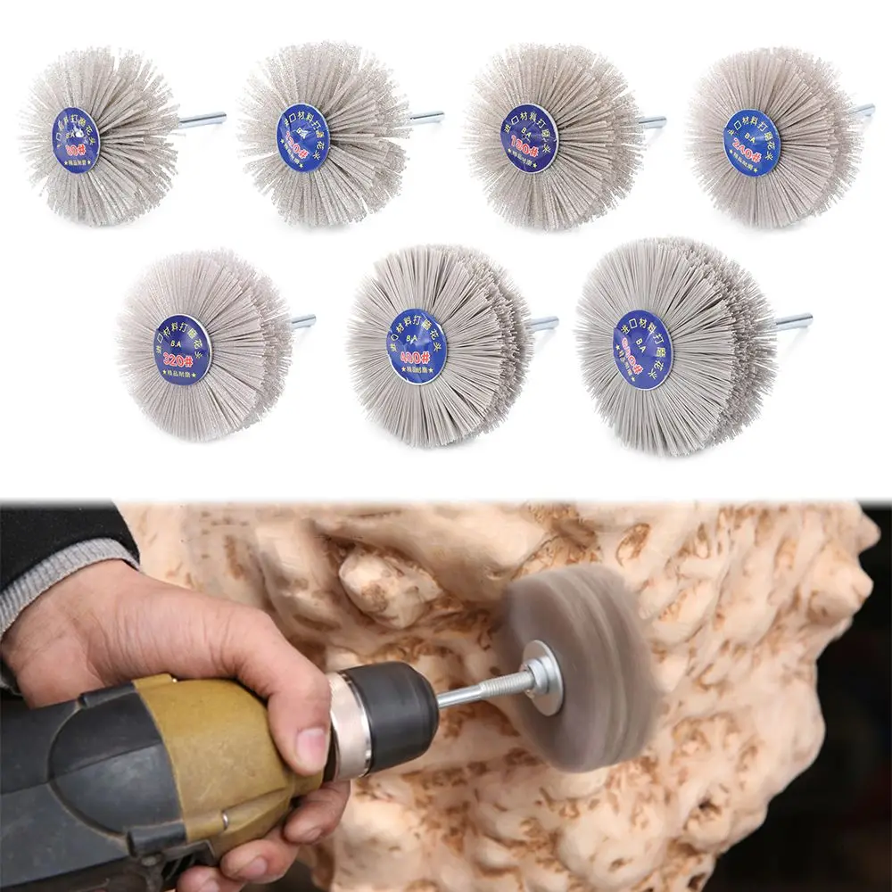 

Deburring Furniture Polishing Flower Brush Mahogany Head Drill Grinding Finish Wood Wire Nylon Grinder Abrasive Wheel