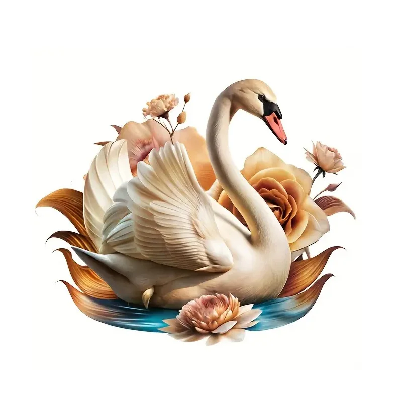 

Винтажная водонепроницаемая наклейка на унитаз с лебедем