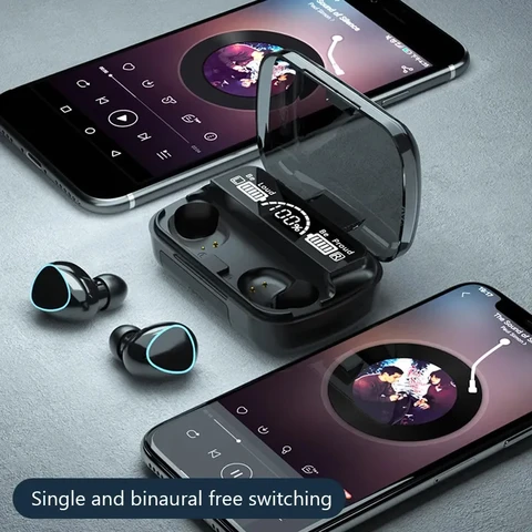 Беспроводные водонепроницаемые наушники Bluetooth с зарядным чехлом