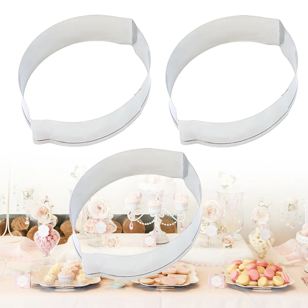 

3 Pcs Stainless Steel Cookie Molds Lemon Shape DIY Chocolate Moulds Cupcake Dessert Mold