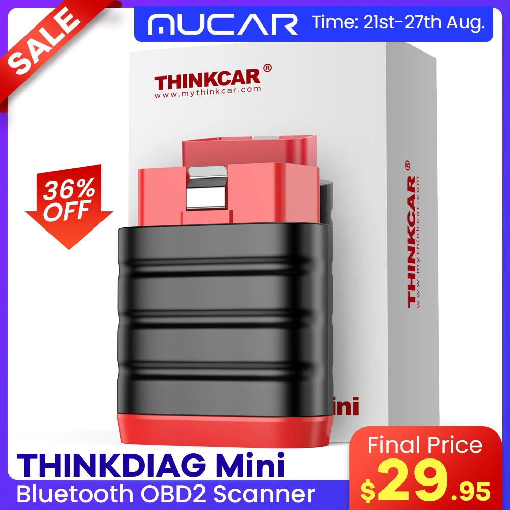 Мини-сканер THINKDIAG Obd2 для автомобиля, диагностический инструмент с функцией полной диагностики, Bluetooth, IOS, Android, считыватель кодов