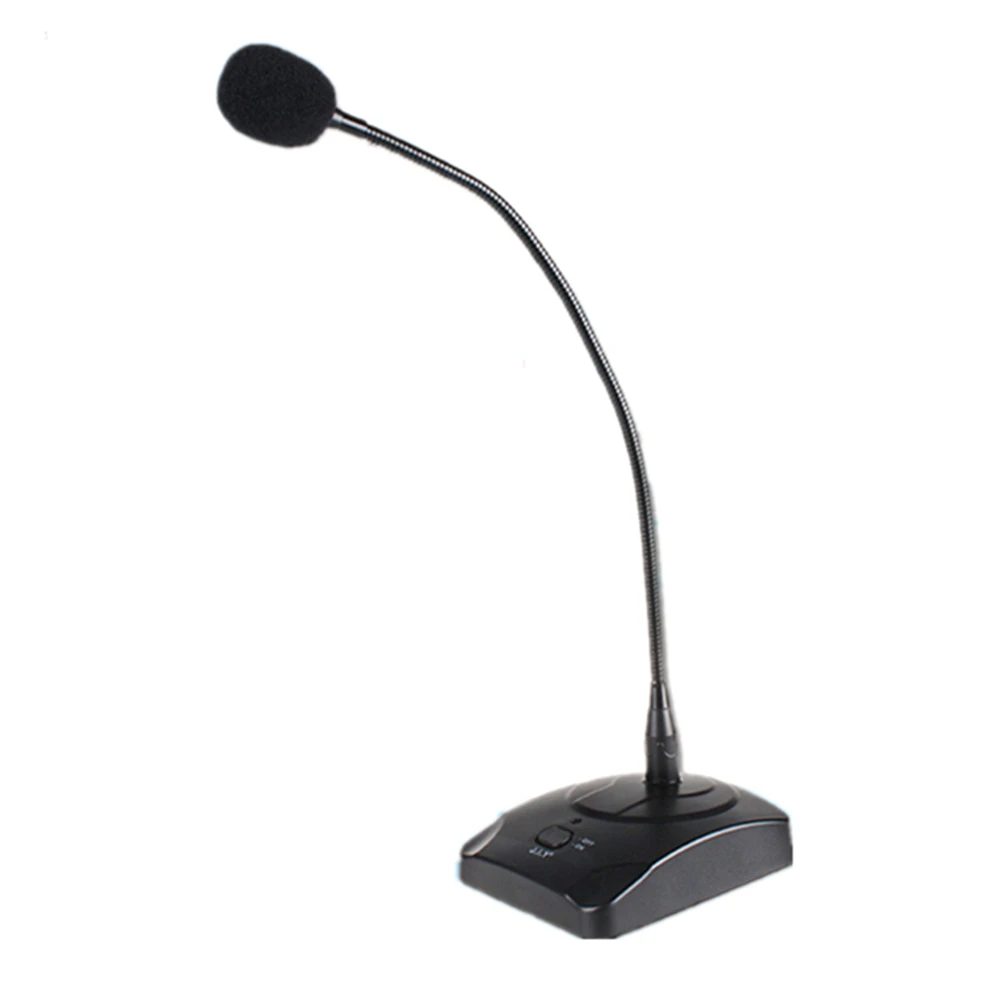Gooseneck Microphone Professional Conference Center Mic Capacitive Broadcasting Flexible 360° High Sensitivity Wired 6.35mm Plug |