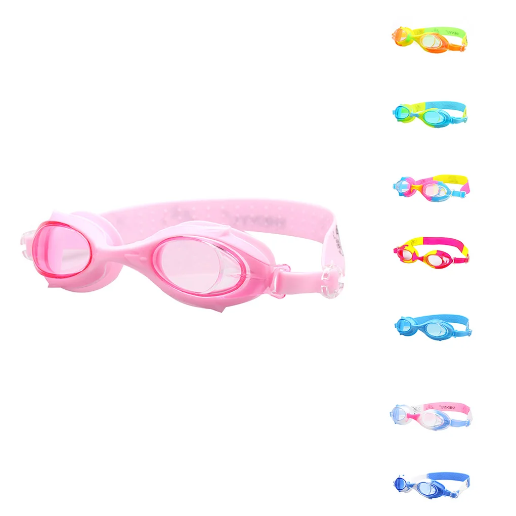 

Kids Swim Goggles Waterproof UV Protection Anti Fog No Leaking Children Swimming Glasses,Red White Blue
