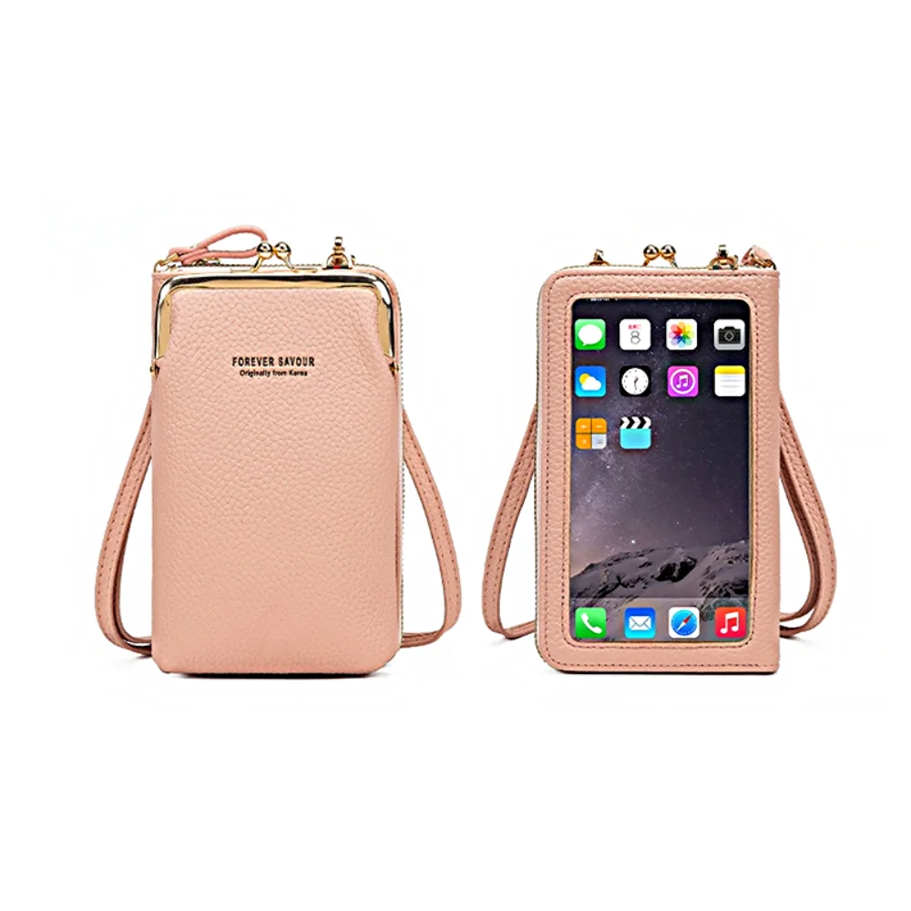 

Multifunctional Wallets for Women Touch Screen Handy Messenger Phone Bag High Quality PU Leather Women Shoulder Bag