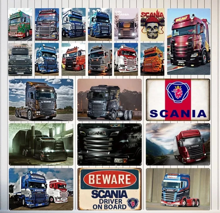 Потрепанный шикарный металлический налет Scania, винтажный Декор для дома, гараж, Фотофон для грузовика, Настенная декоративная картина для гостиной Потрепанный шикарный металлический налет Scania, винтажный Декор для дома, гараж, Фотофон для грузовика, Настенная декоративная картина для гостиной