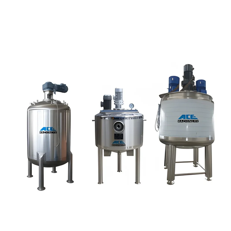 

Stainless steel double wall electrical heating mixing tank with hydraulic lifting mixer machine