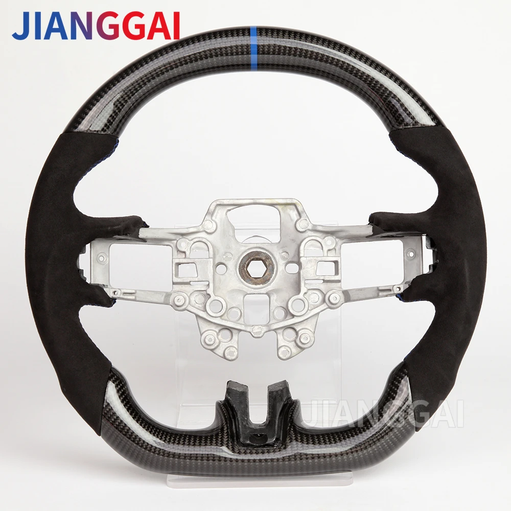 Рулевое колесо из углеродного волокна для Ford Mustang 2015-2017 2018-2023 красное рулевое с