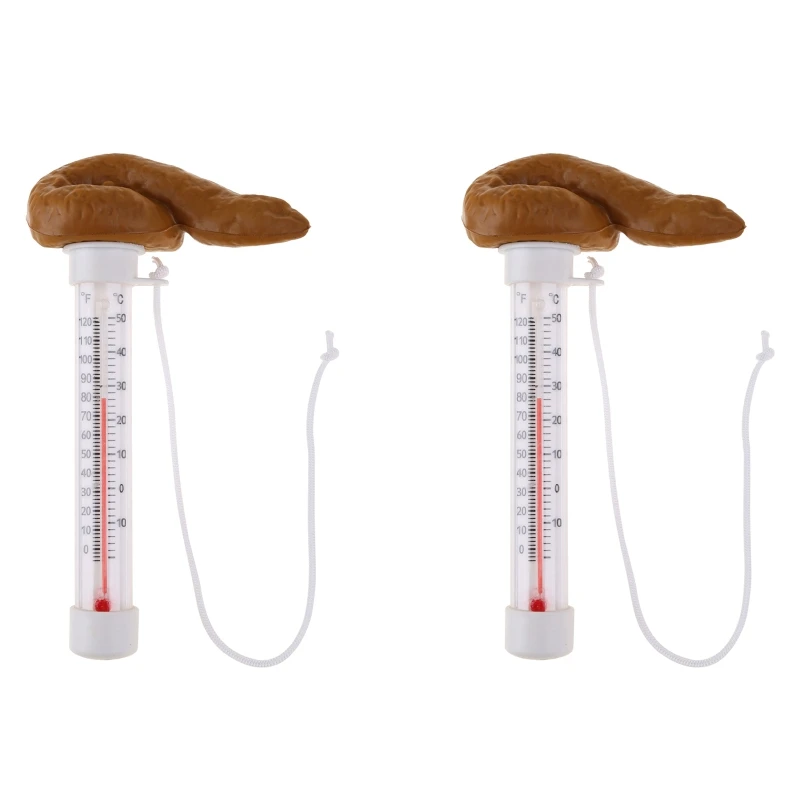 

7,87x3,94 дюйма, термометр для плавающей Какашки И розыгрыша, высокая точность, поставка летнего бассейна