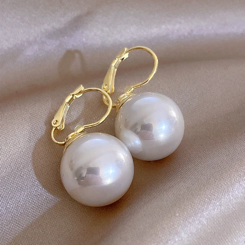 Жемчужные серьги ZHUWEI белые