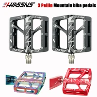 hassns bicycle pedals mtb mountain bike platform 3 bearings pedal aluminum footrest crankbrothers flat pedales bicicleta cycling