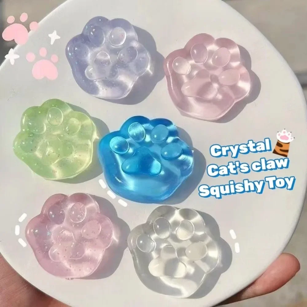 Kawaii Cat Claw Squeeze Toy Quick Rebound Jelly Мини-милые сенсорные игрушки для снятия стресса