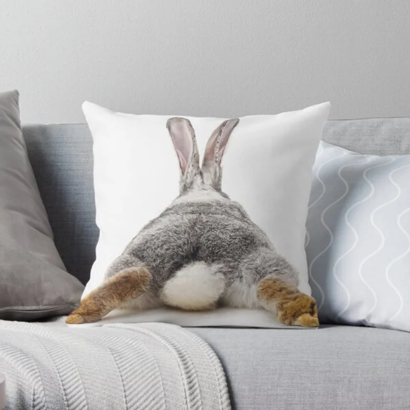 

Just relax rabbit Throw Pillow bedroom Sofa Anime Bed Fashion Pillowcase
