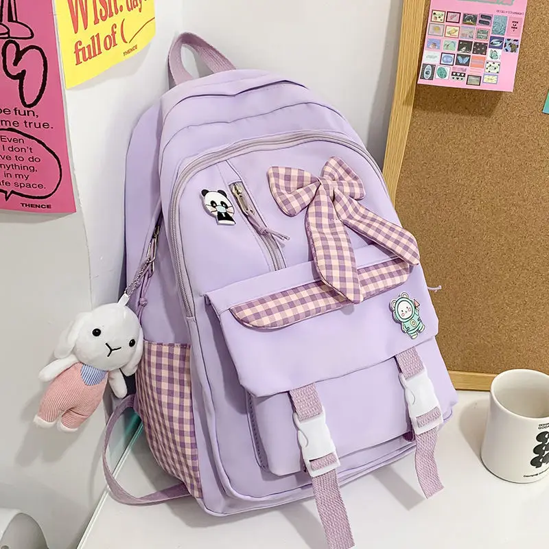 

Dropshipping kawaii schoolbag girls primary school students cute school bags for girls large capacity backpacks for students