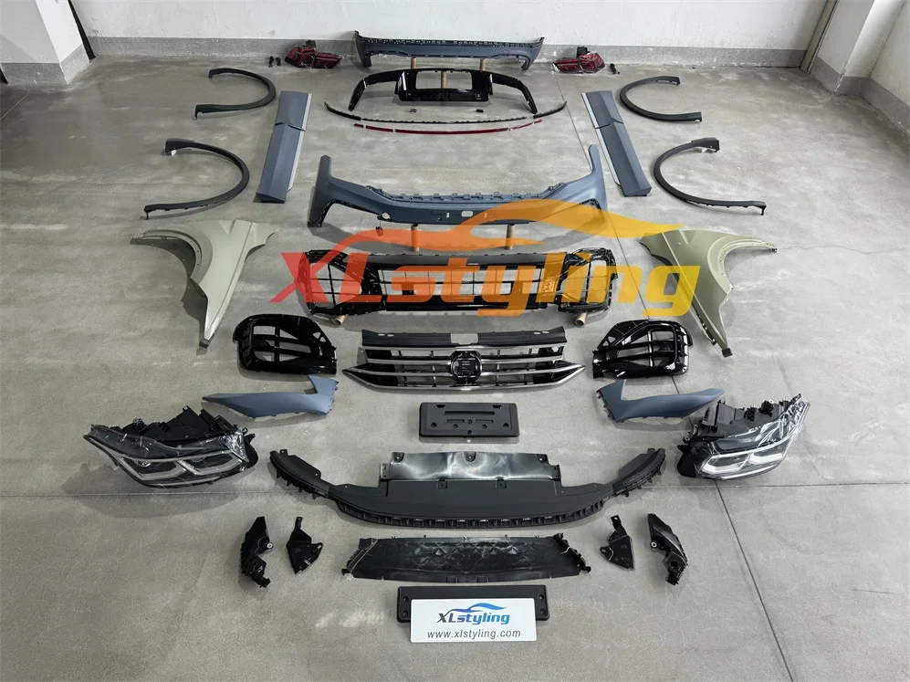 Фото XLstyling обновленная модернизация Facelift передняя часть для BMW Stange nachr R 2021 R Bodykit для VW Tiguan 2017 Alt Zu новый корпус №2