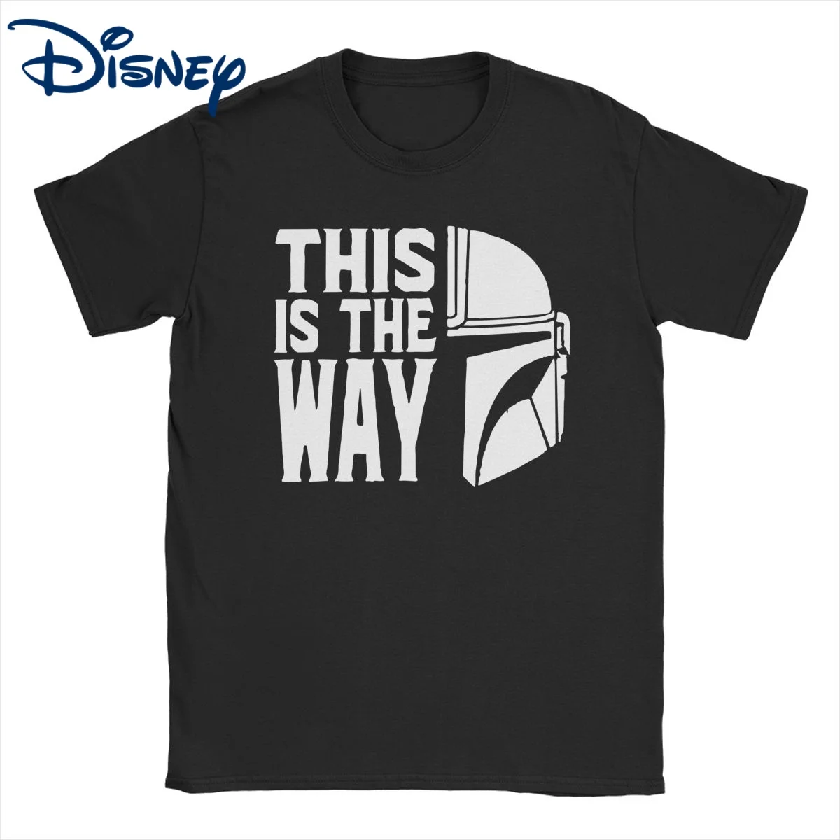 

Men Women Disney Star Wars This Is The Way Mandalorian (white) T Shirts Cotton Clothing Novelty Crewneck Tees Printing T-Shirts