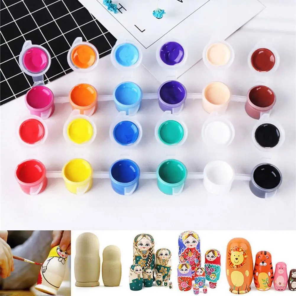 

6 Pots 3ml Empty Paint Strips Mini Paint Box Pod Arts Drawing Crafts Container Containers Tool Plastic Storage Pigment K0i3