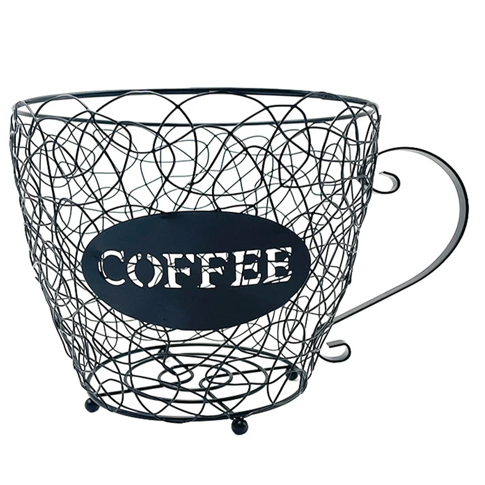 

Coffee Capsule Universal Storage Basket Coffee Cup Basket Coffee Pod Organizer Holder Black Cafe Hotel Black
