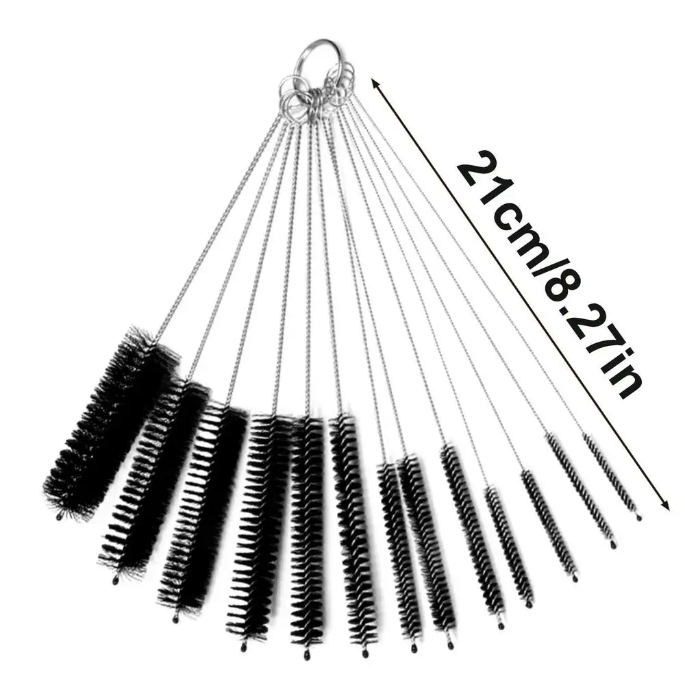 

10 шт./компл. набор соломенных щеток с жесткой щетиной, нейлоновая трубка, бутылка, средство для мытья соломы, набор бытовых кухонных щеток для чистки