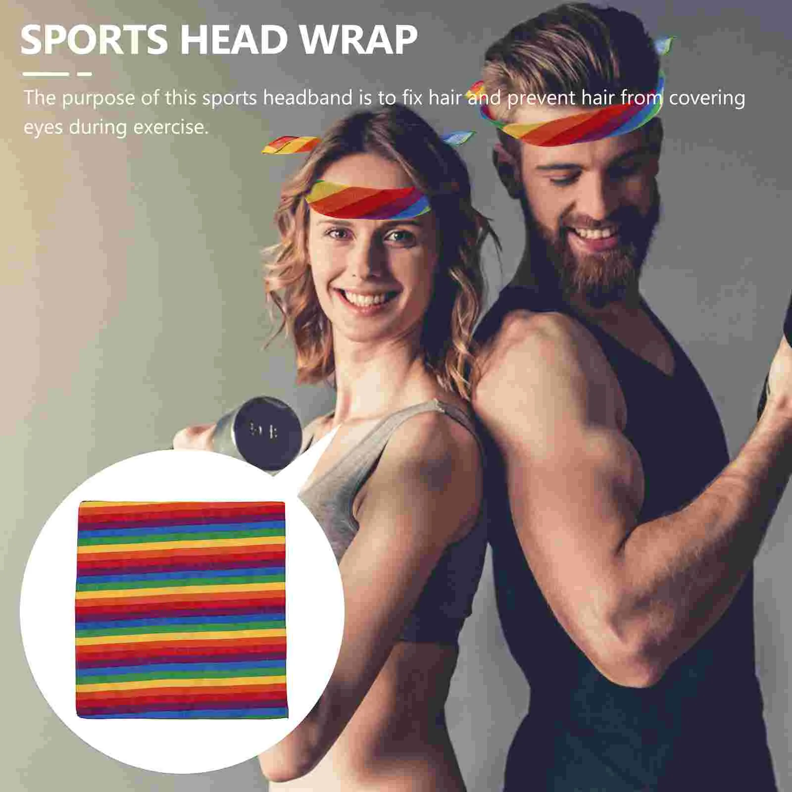 4-шт повязки для волос цветной полосатый тюрбан шарф бега йога фитнес повязка на