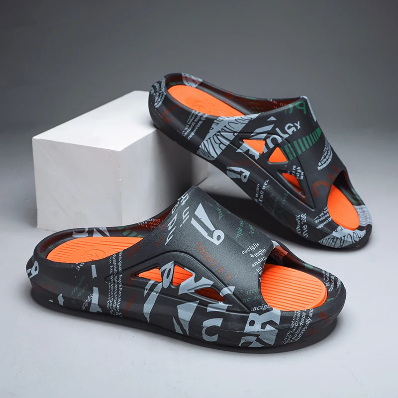 

Fashion New Men Women Slippers Indoor Outdoor Sandals Beach Soft Thick Sole Slides Casual Shoes Mens Flip-flops Home Slippers